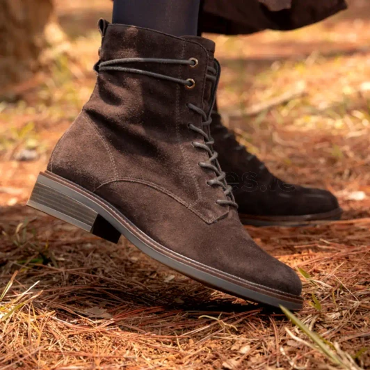 Remonte D2W80-25 Brown Suede Lace-Up Boot | newshoes.ie