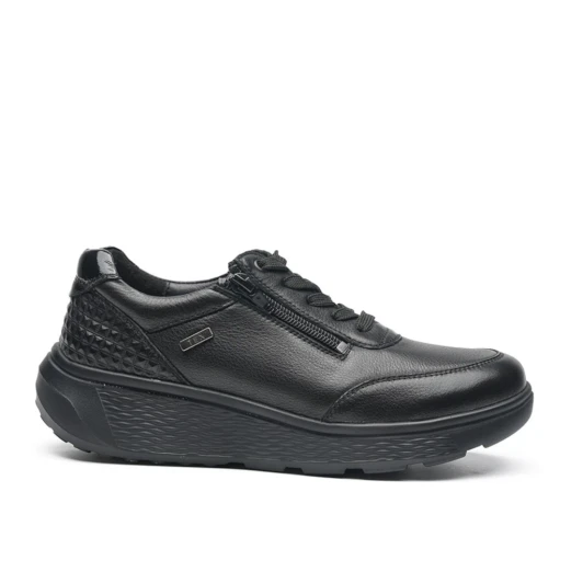 G Comfort S-2725S Black Leather Waterproof Casual Shoe | newshoes.ie