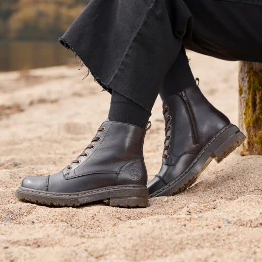 Rieker 78202-25 Mokka Biker Boot | newshoes.ie