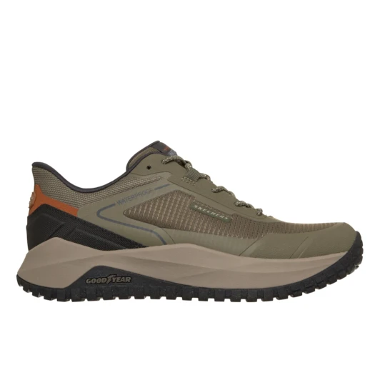 Skechers Slip-ins Waterproof Relaxed Fit: Badger - Koda 211367 Olive Men's Sneaker | newshoes.ie