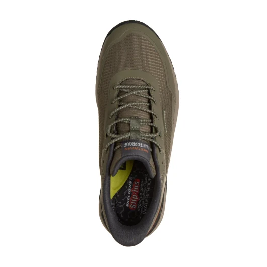 Skechers Slip-ins Waterproof Relaxed Fit: Badger - Koda 211367 Olive Men's Sneaker | newshoes.ie