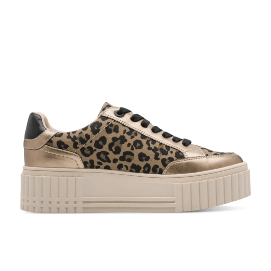Marco Tozzi 2-23728-46 4B9 Leopard Metallic Platform Sneaker | newshoes.ie
