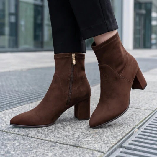 Marco Tozzi 25369-47 317 Choco Suede Ankle Boot | newshoes.ie