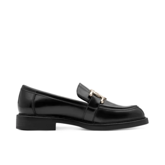 Marco Tozzi 24307-47 011 Black Brush Block Heel Loafer | newshoes.ie