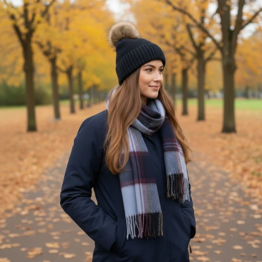 Dubarry Newbawn Hat & Scarf Gift Set - Navy (9578-03) | Cashmere Blend