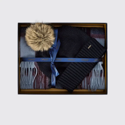 Dubarry Newbawn Hat & Scarf Gift Set - Navy 9578-03 | newshoes.ie