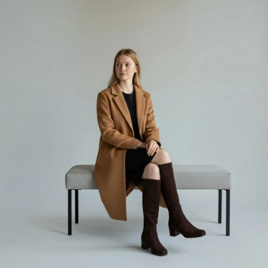 Susst Lucia26 Brown Micro Knee High Stretch Boot | newshoes.ie