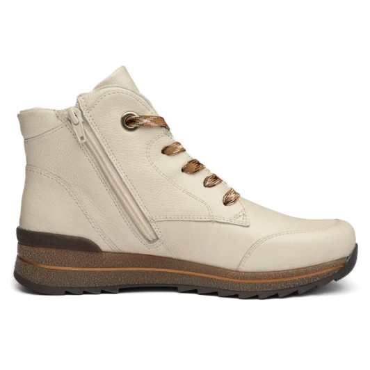 Ara Osaka 12-24543-25 (H Fitting) Cream Wide Fit Ankle Boot | newshoes.ie