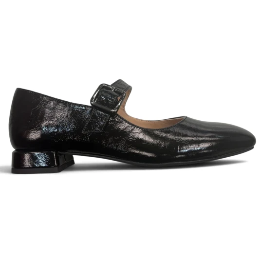 Unisa Culver F26 VER Black Patent Mary Janes Flat Pump | newshoes.ie
