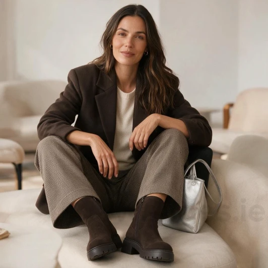 Unisa Guido_F26 Testa Brown suede sockette ankle boot | newshoes.ie
