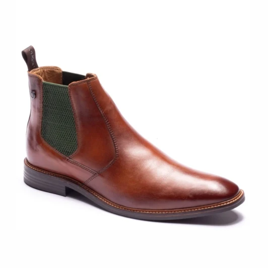 Base London Kensington Tan Leather Men's Chelsea Boots | newshoes.ie