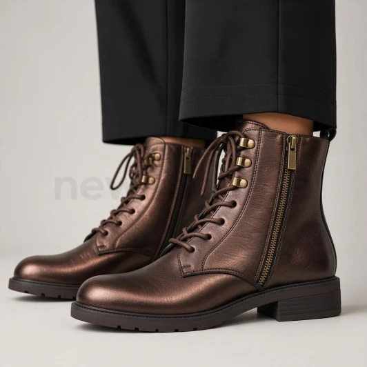 Susst Teddy26 Metallic Lace Ankle Boot| newshoes.ie