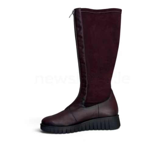Jose Saenz 21654 Burgundy Stretch High Boot | newshoes.ie