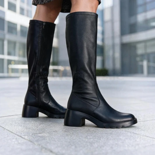 Jose Saenz 21233 Black Stretch High Boot | newshoes.ie