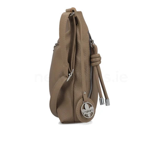 Rieker H1073-60 Taupe Crossbody Bag | newshoes.ie
