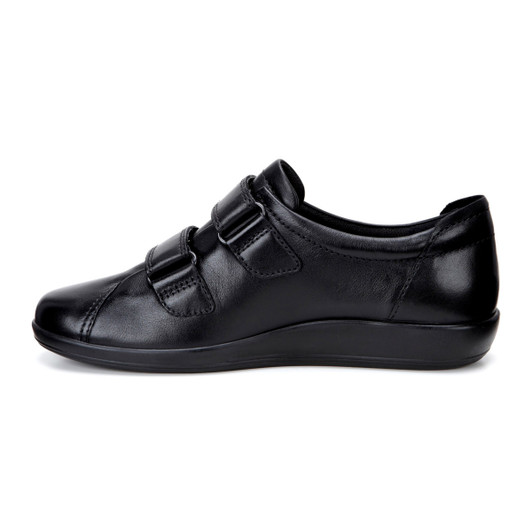 Ecco Soft 2.0 206513-56723 Black Velcro Women's Walking Shoe | newshoes.ie