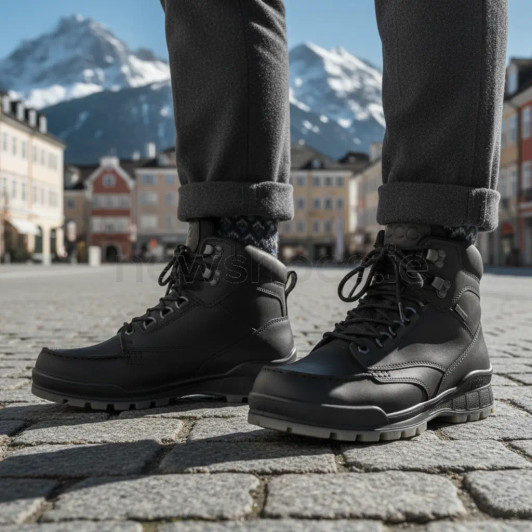 Ecco Track 25 831704-51052 Black Men's High Boot | newshoes.ie