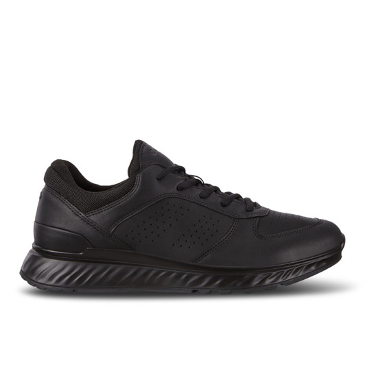 Ecco Exostride M Low 835314-01001 Black Leather Men's Casual Shoe | newshoes.ie