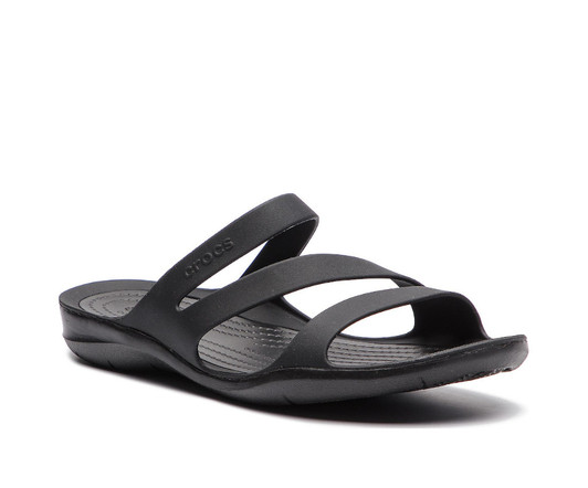 Crocs Swiftwater 203998-060 Black Slide Sandal | newshoes.ie
