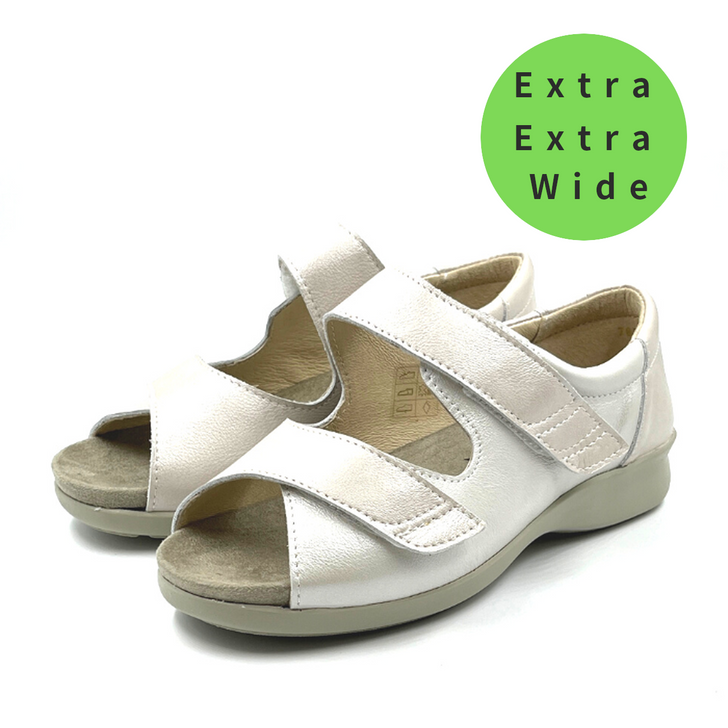 ACORN db Easy b 6E-8E EXTRA WIDE sandals in taupe beige Extra wide shoes  ideal