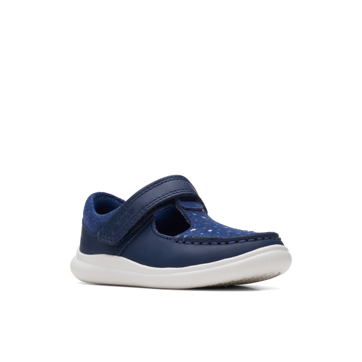 Clarks Crest Moc Todler Dark Blue Leather 26164826