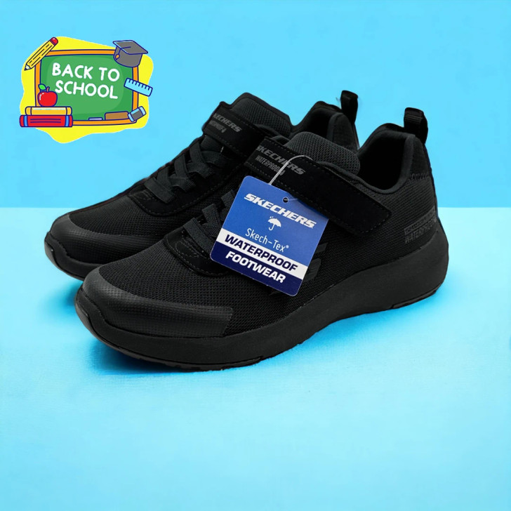 Skechers Dynamic Tread 403661L/BBK Black Waterproof  School Kids Shoe