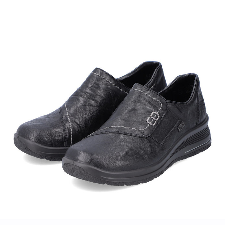 Rieker L7761-00 Black slip-on casual shoe
