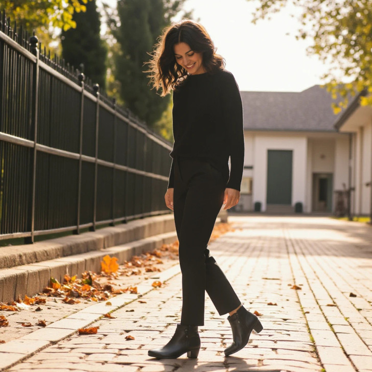 Gabor 8029.01.002 Black Block Heel Ankle Boot