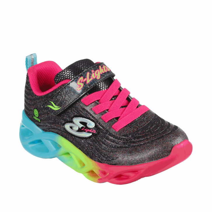 Skechers S Lights: Twisty Brights - Color Radiant 302325L/BKMT Black Multi Kids Trainer