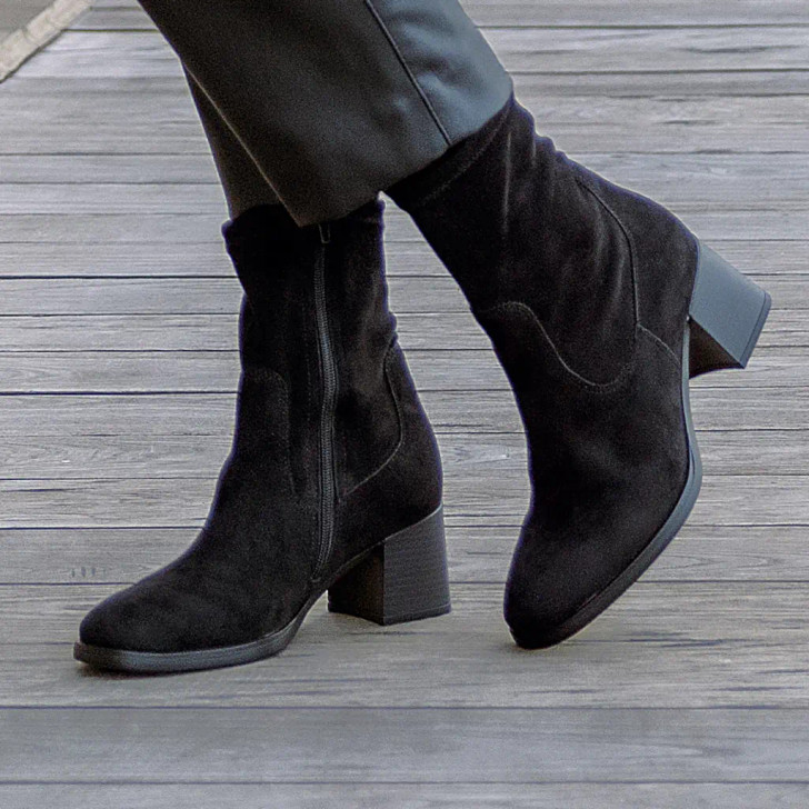 Remonte D0V70-01 Black Block Heel Boot