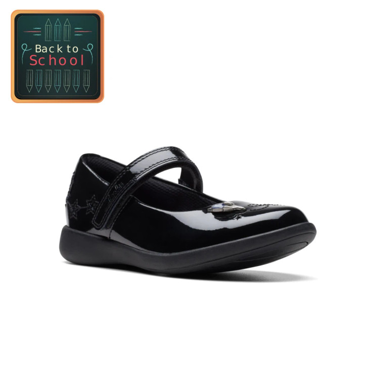 Clarks Etch Space K  261752736 black patent