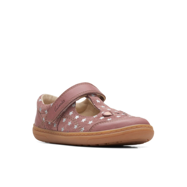 Clarks Flash Mouse Kid Dusty  26169591 Pink Leather