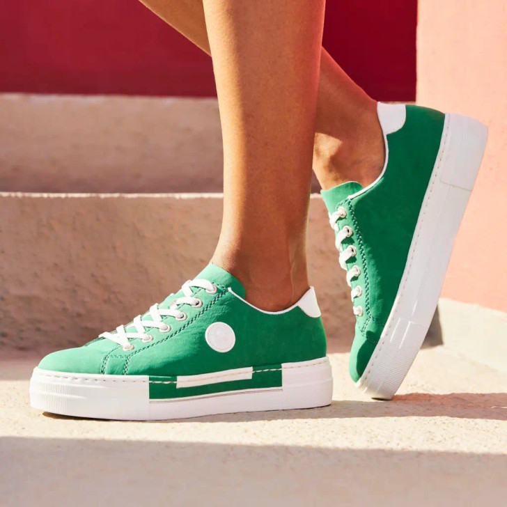 Rieker N49W1-52 Green Platform Sneaker