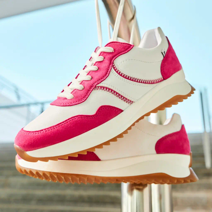 Rieker Evolution W1302-81 White & Cerise Sneaker