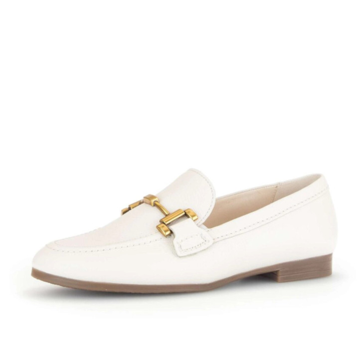 Gabor 42.432.52 Creme Leather Loafer