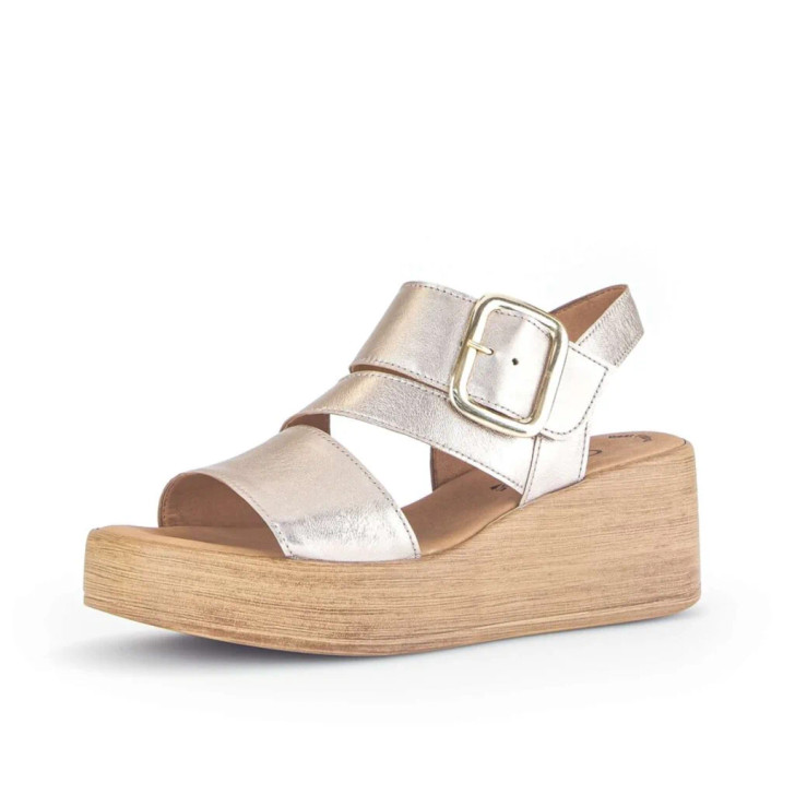 Gabor 44.533.62 Puder Gold Wedge Sandal