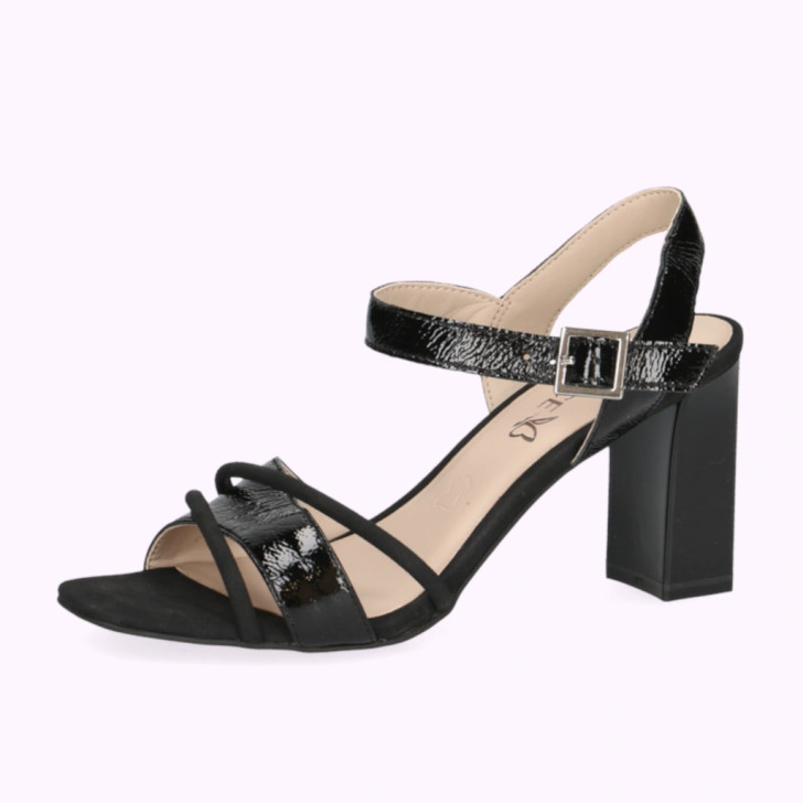 Caprice 9-28310-42-019 Black Wider Fit Sandal