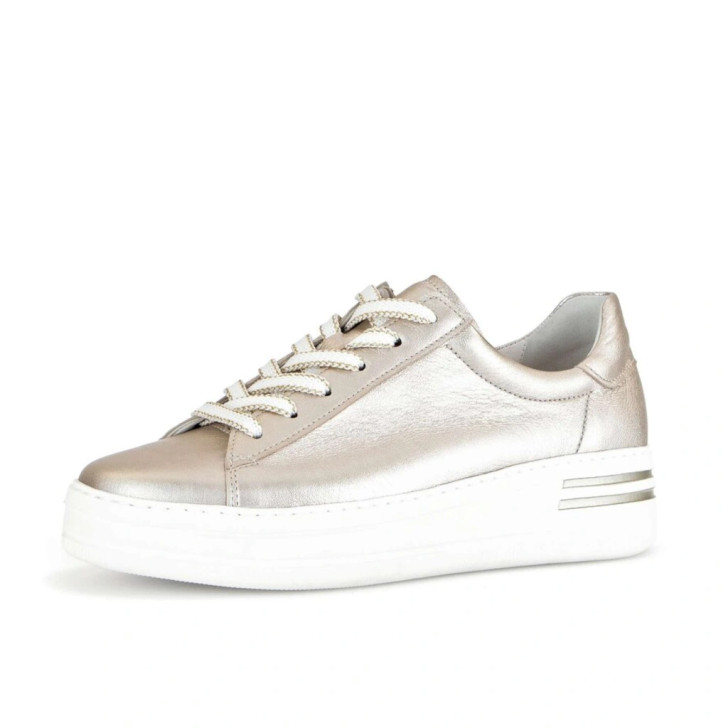 Gabor 46.395.82 Gold Low Wedge Sneaker