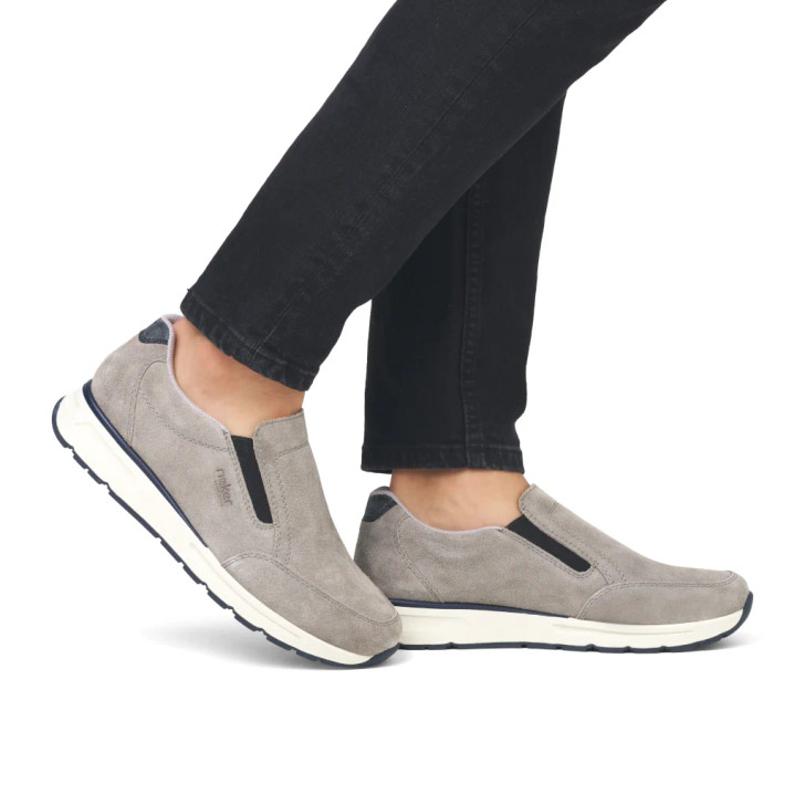 Rieker B0750-42 Grey Nubuck Casual Shoe