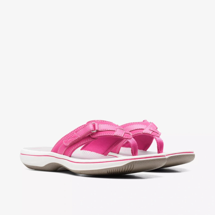 Clarks Brinkley Sea 26177925 Fuchsia Toe Post Slide