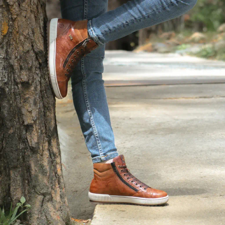 Remonte D0772-22 Tan Tex Casual Ankle Boot newshoes.ie