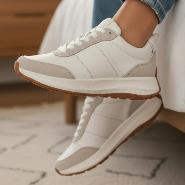 Fitflop F-Mode Flow IK8-646 White & Beige Sneakers