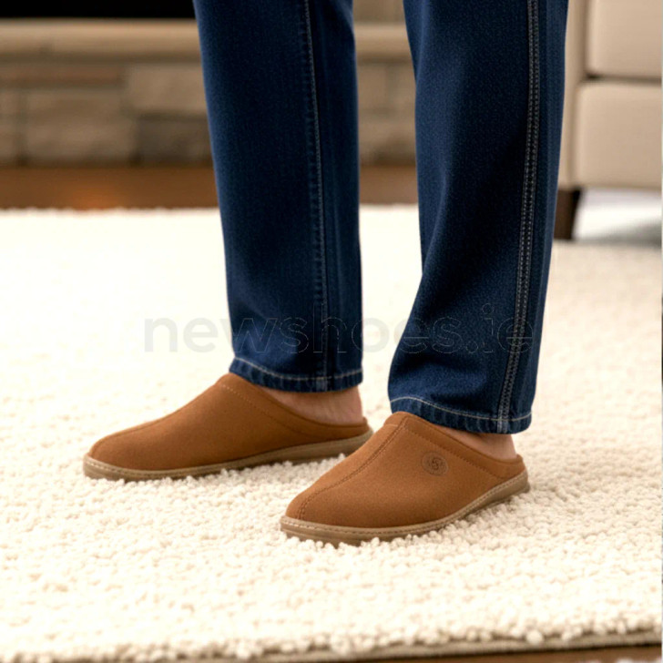 Rohde Asiago 7141-74 Tan Men's Slipper, Clog