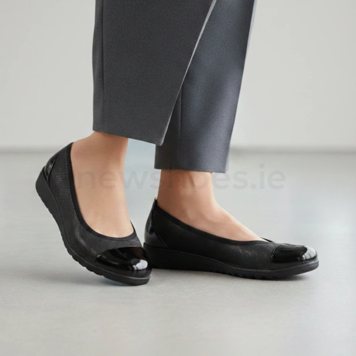 Caprice 22103-42 Black Combi Wedge Pump