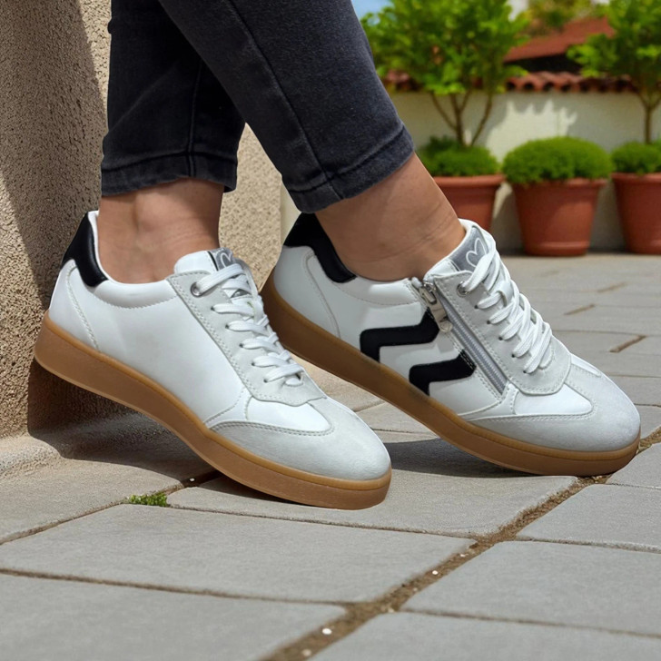 Marco Tozzi 23739-44 White & Black Sneaker