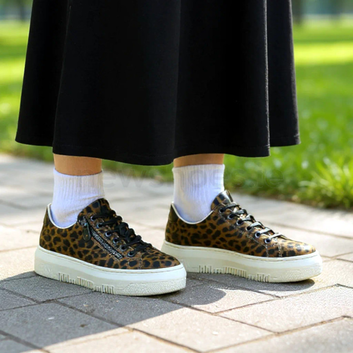 Rieker M1953-90 Leopard Print Sneaker | newshoes.ie