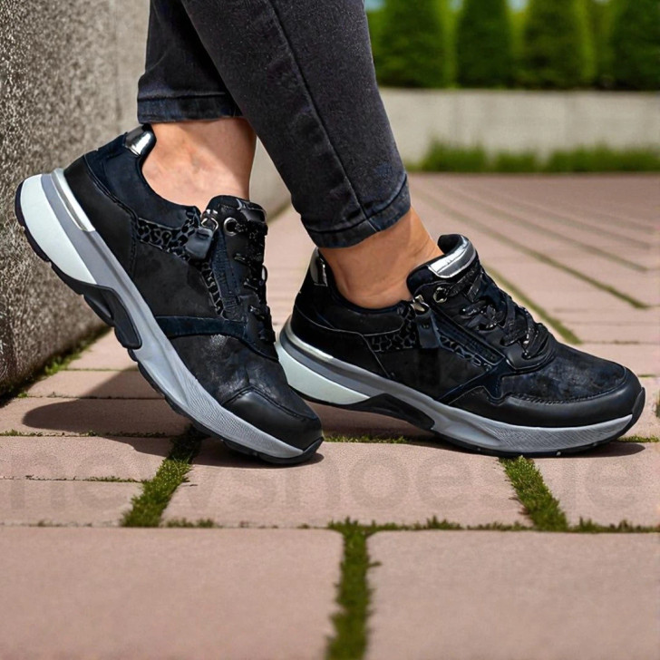 Gabor Rolling Soft 76.847.47 Black & Grey Sneaker