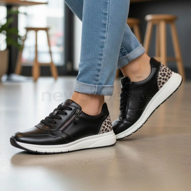 Caprice 9-23751-45 019 Black Comfort Fit Sneaker