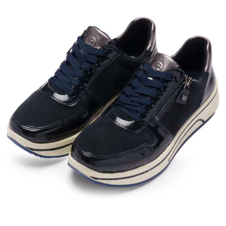 Ara Sapporo 3.0 12-27540-92 (H Fitting) Navy Wide Fit Sneaker
