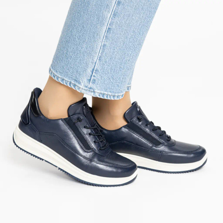 Ara Osaka 3.0 12-25545-02H Navy Wide Fit Sneaker | Ara Ireland